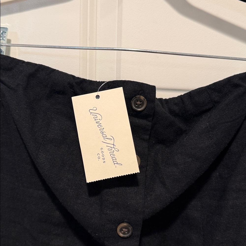 Universal Thread Black Strapless Button Front Top… - image 3